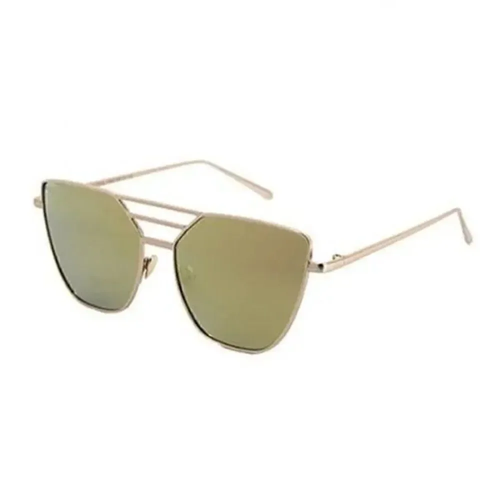 Ladies Gold Hip Sunglasses